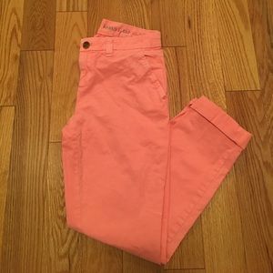 00 GAP Bright Coral Broken-In Straight Khakis