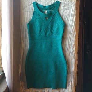 Teal Sparkly Vegas Dress