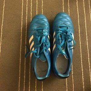 Blue Adidas cleats
