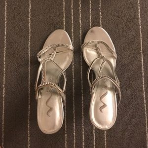 Silver Stiletto heels