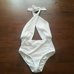 Criss cross halter one peice