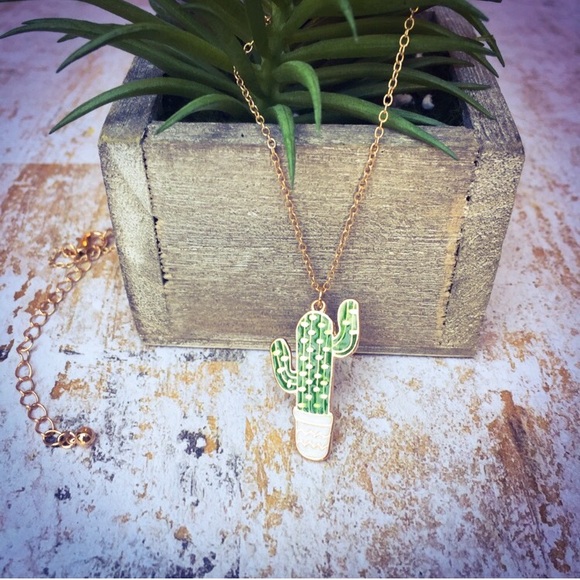 Cactus Pendant Necklace - Picture 1 of 3