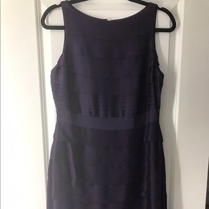 Banana Republic plum tiered cocktail dress