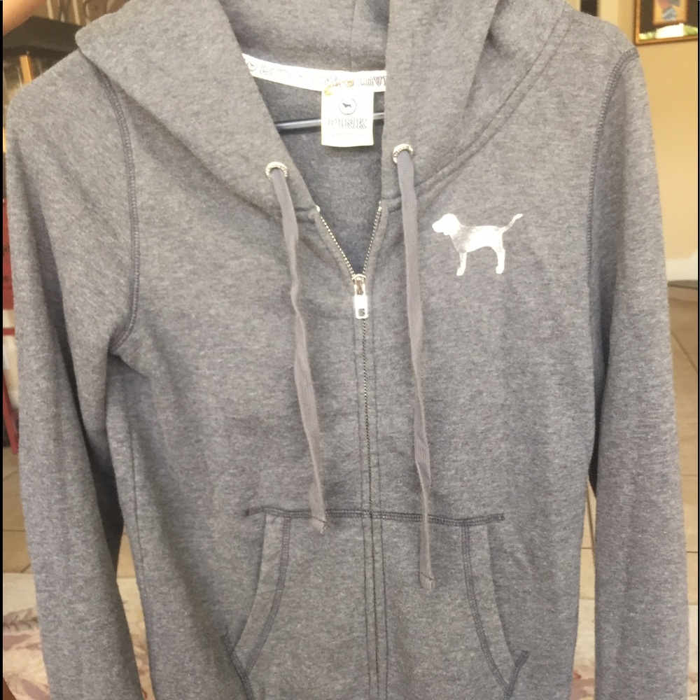PINK grey hoodie