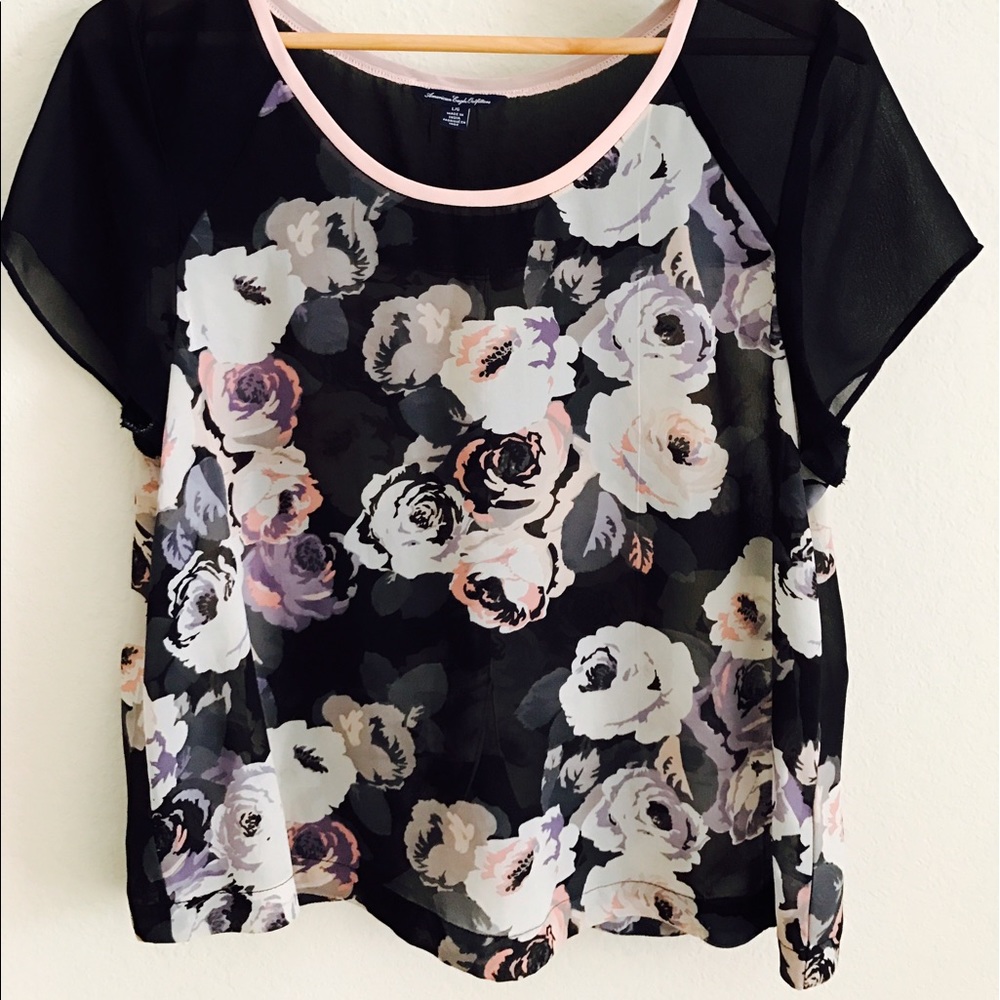 American Eagle Floral Blouse