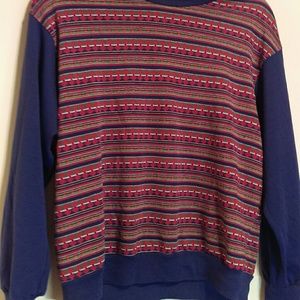 Vintage M BonWorth Raglan Geo Print Shirt