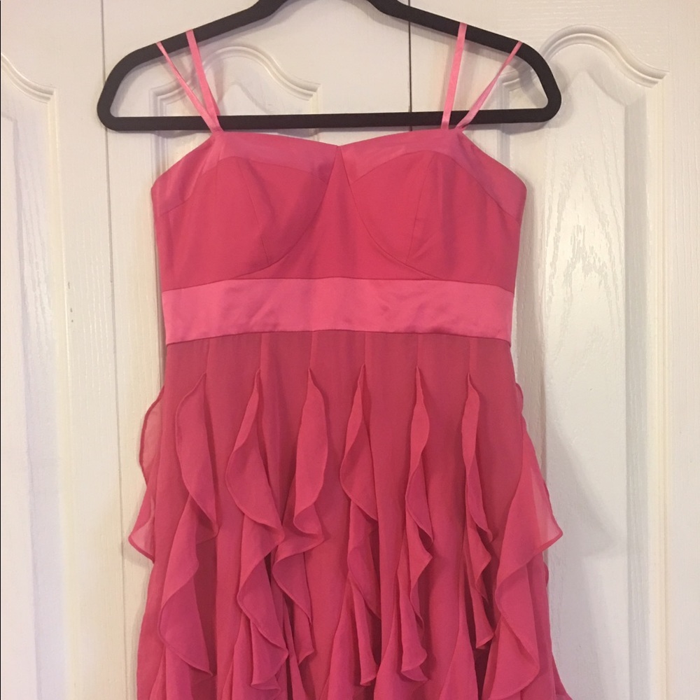 BCBG FLIRTY PINK COCKTAIL DRESS