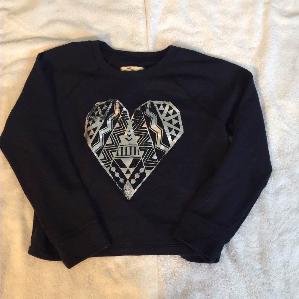 Cropped black sweater
