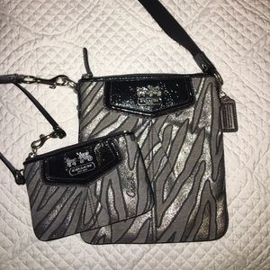 Coach crossbody and wristlet