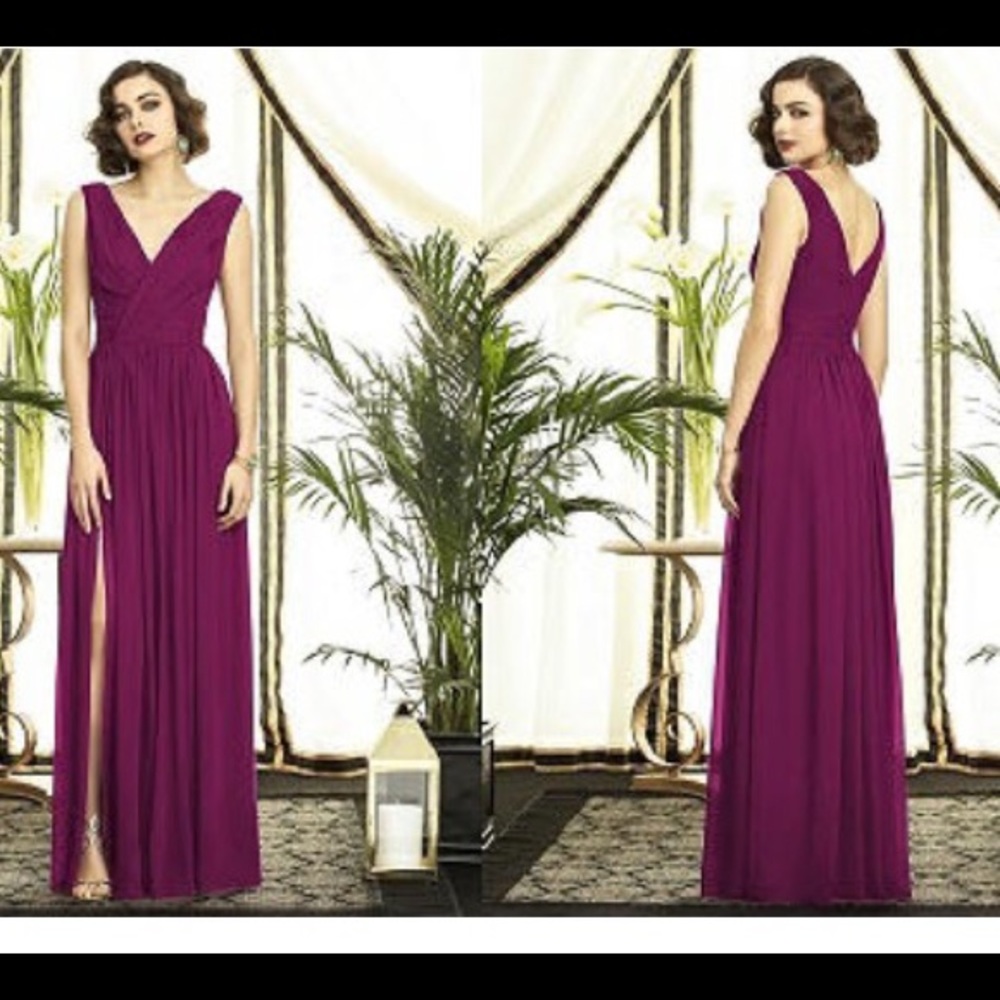 Dessy BridesMaid Dress Merlot Size 6 style #2894