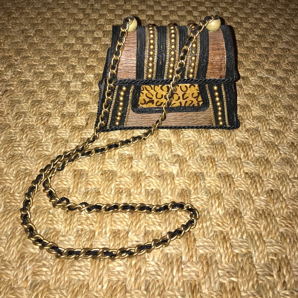 Faux wood purse!