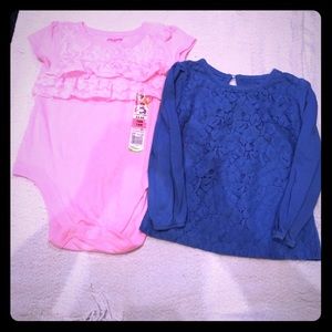 LOT of 2 Lacey Tops 18 - 24 months