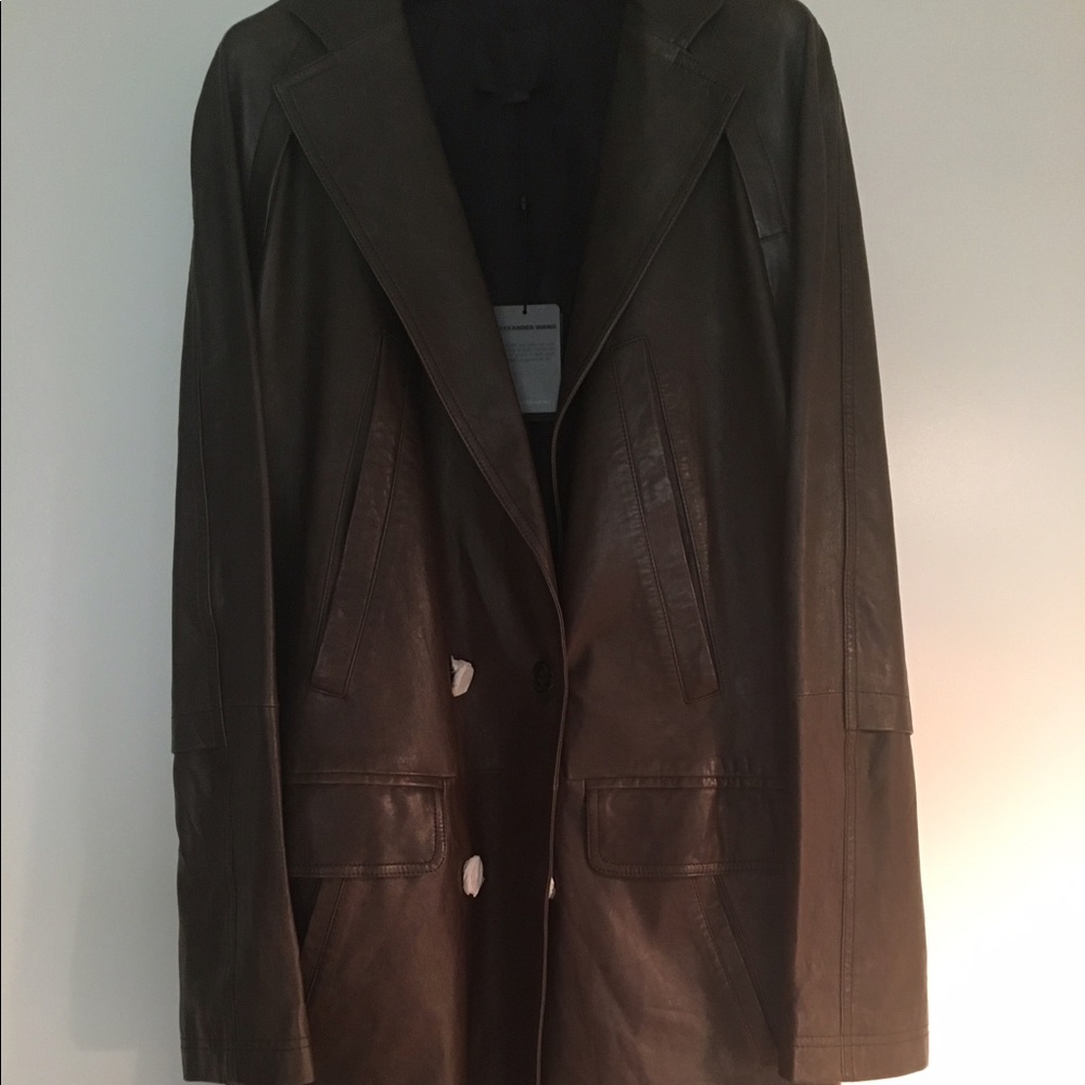 Alexander Wang Cool timeless chic Unisex Leather coat