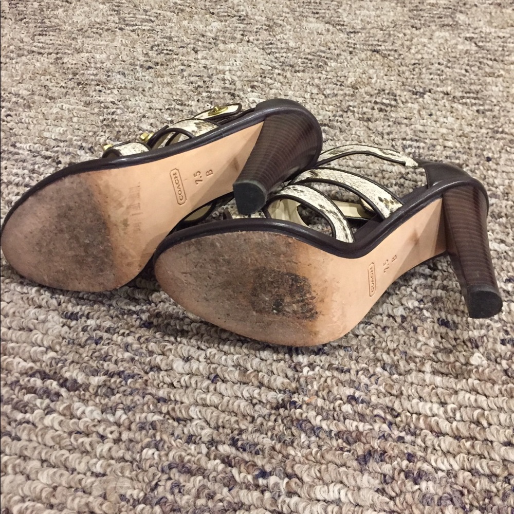 Coach Brown Python Sandals 7.5 - image 8