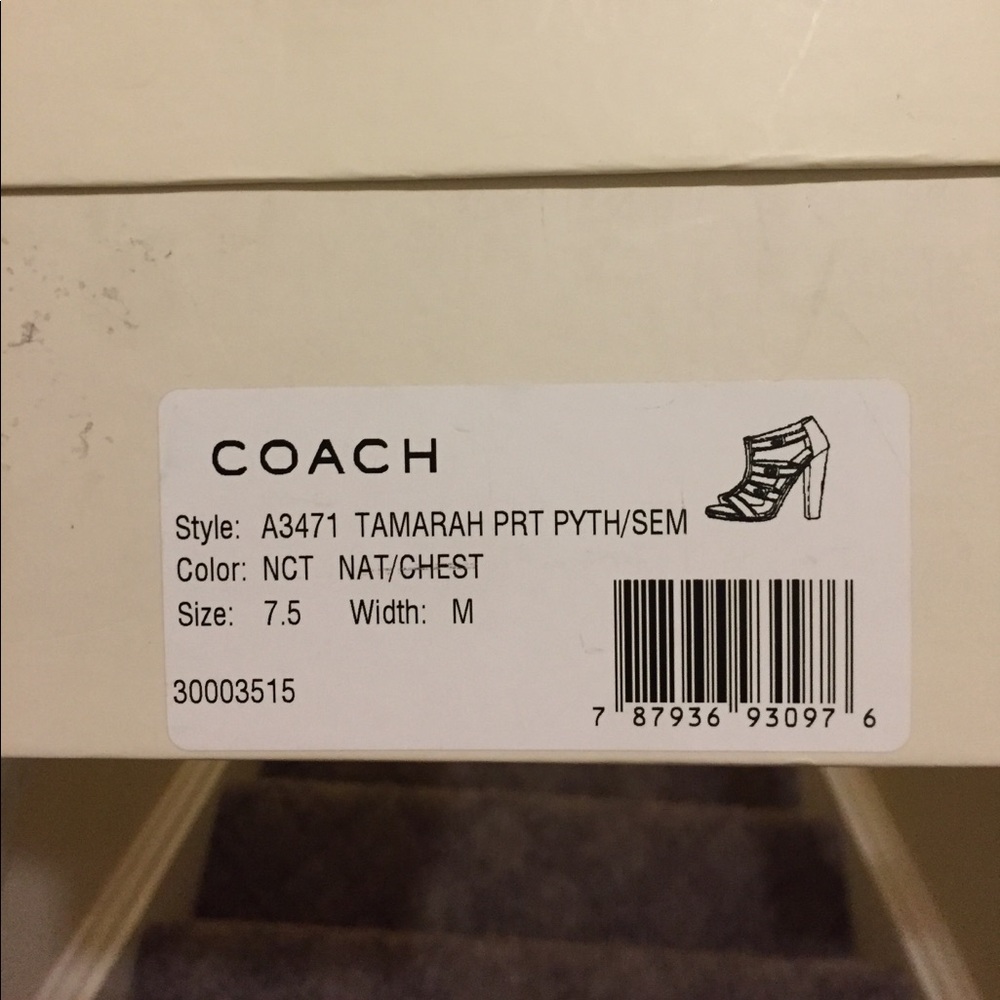 Coach Brown Python Sandals 7.5 - image 7