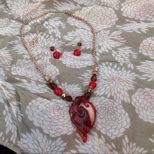 Necklace and earrings