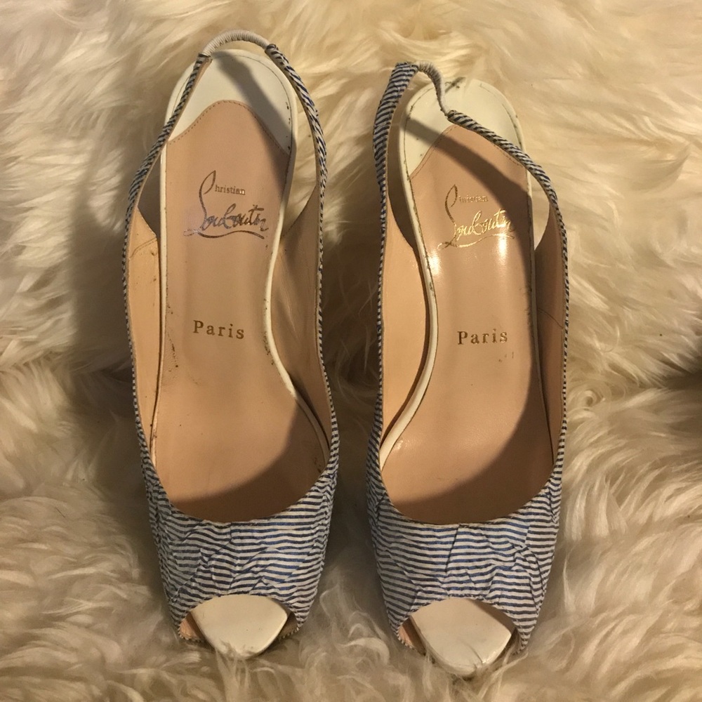 Authentic Christian Louboutin sling back shoes