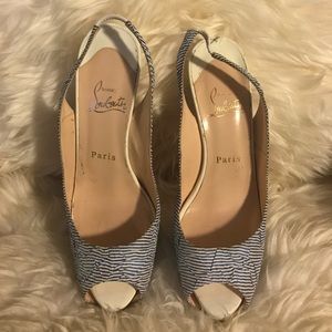 Authentic Christian Louboutin sling back shoes