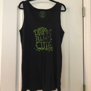 Black St. Patrick's day tank top
