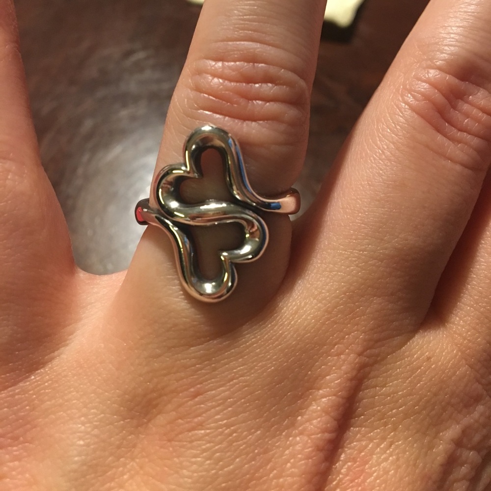 James Avery double heart ring