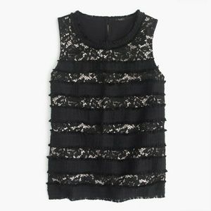 MOVING SALE!J. Crew Tweed & Lace Sleeveless Blouse