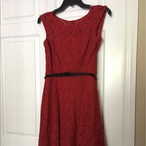 WHBM Red Flower Dress