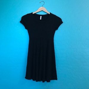 Simple black mini dress
