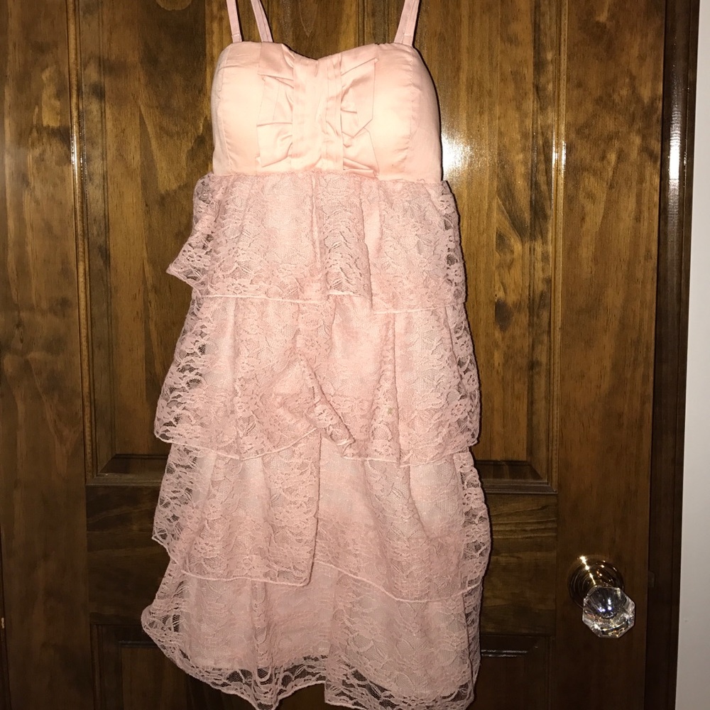 Light pink ruffled dress
