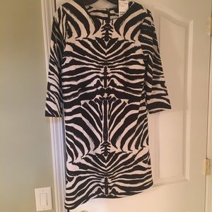 Zebra print shift dress