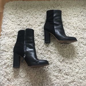 Black Sam Edelman Chunky Heel Booties