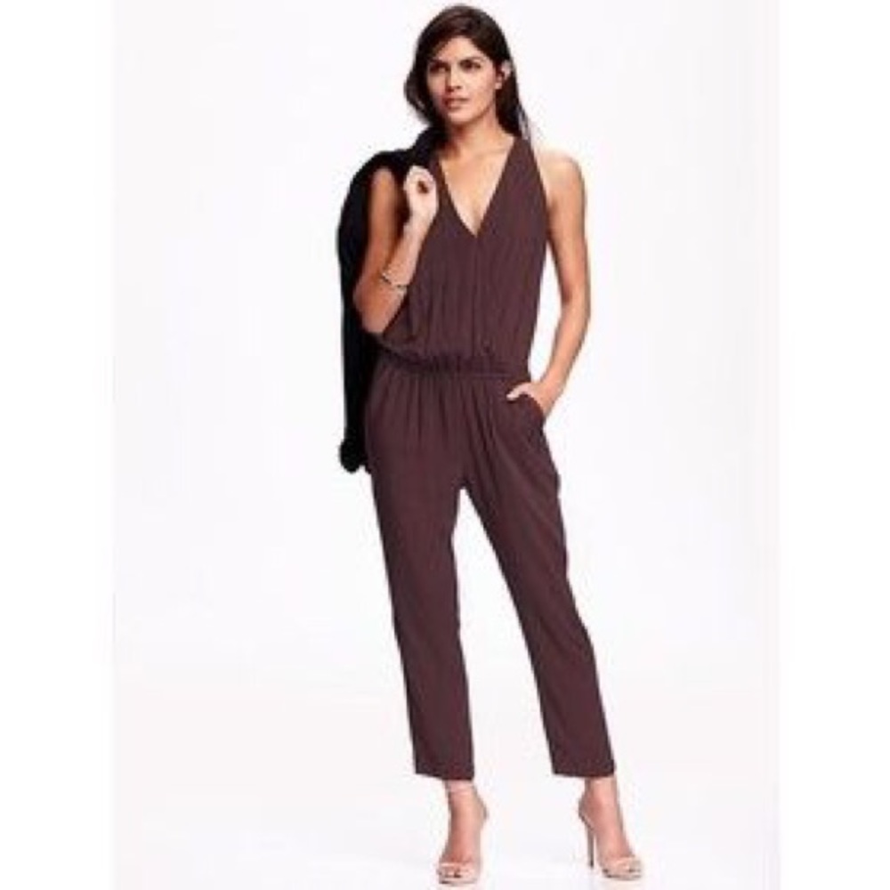 Old Navy Burgundy Jumpsuit
