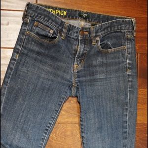 J crew toothpick. Skinny ankle jeans blue