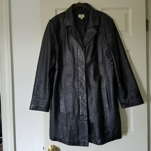 Black leather jacket