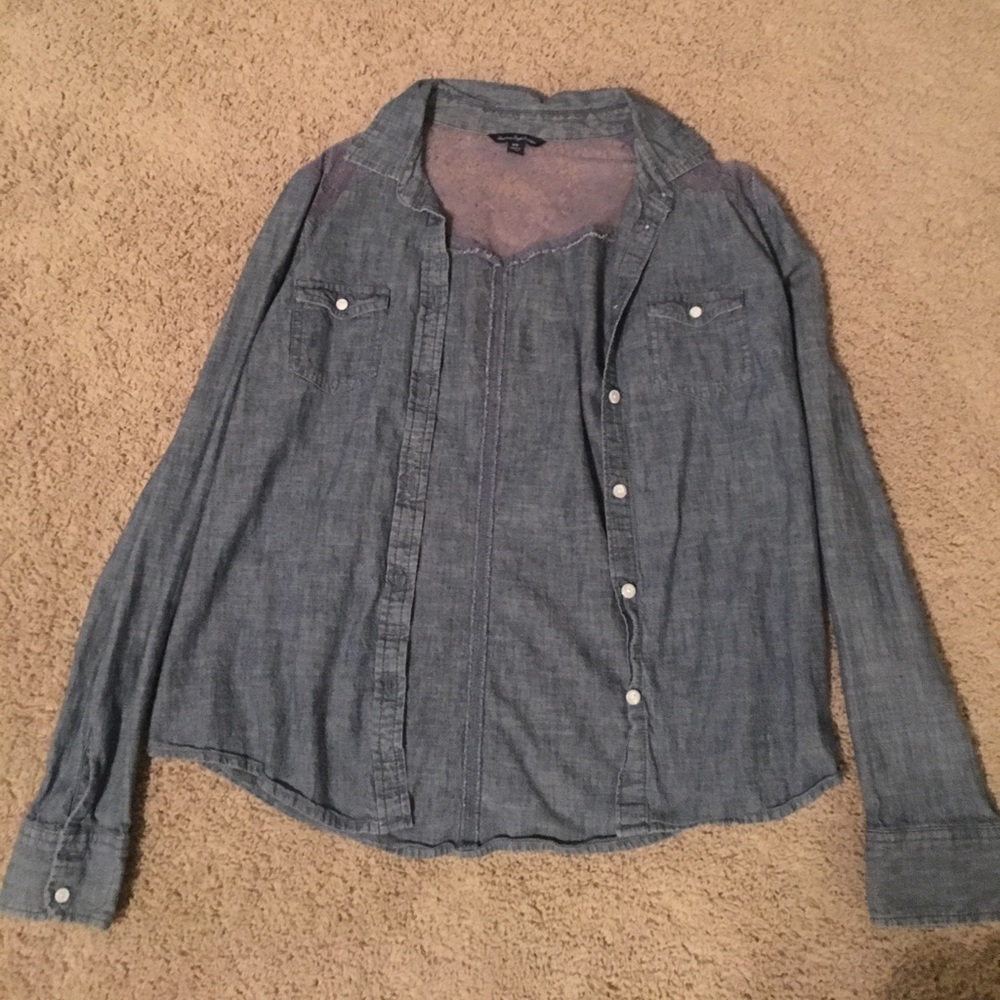 American Eagle jean shirt