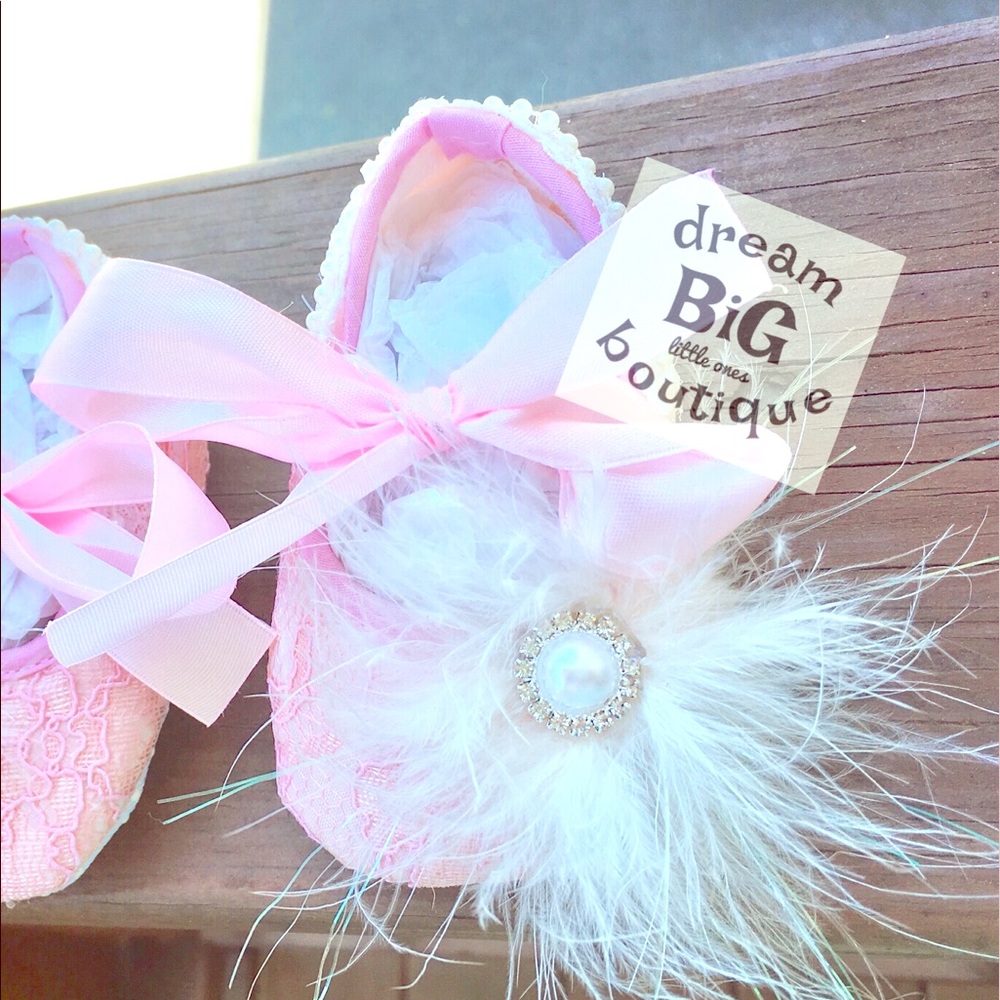 Handmade Boutique baby booties headband gift Set!