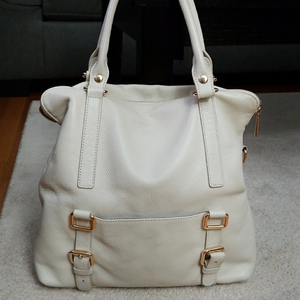 ⏭ Zenith Contemporary Leathercream satchel handbag