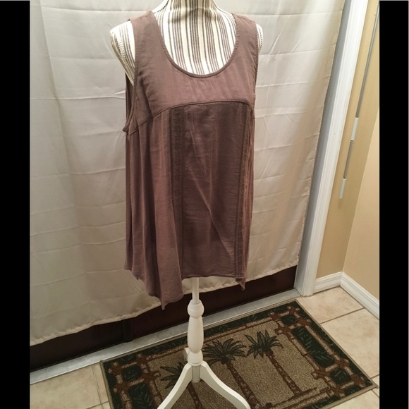 Sonoma sleeveless Brown  top - Picture 1 of 5