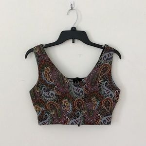 📦 MOVING SALE! 📦 Paisley-Print Tapestry Crop Top