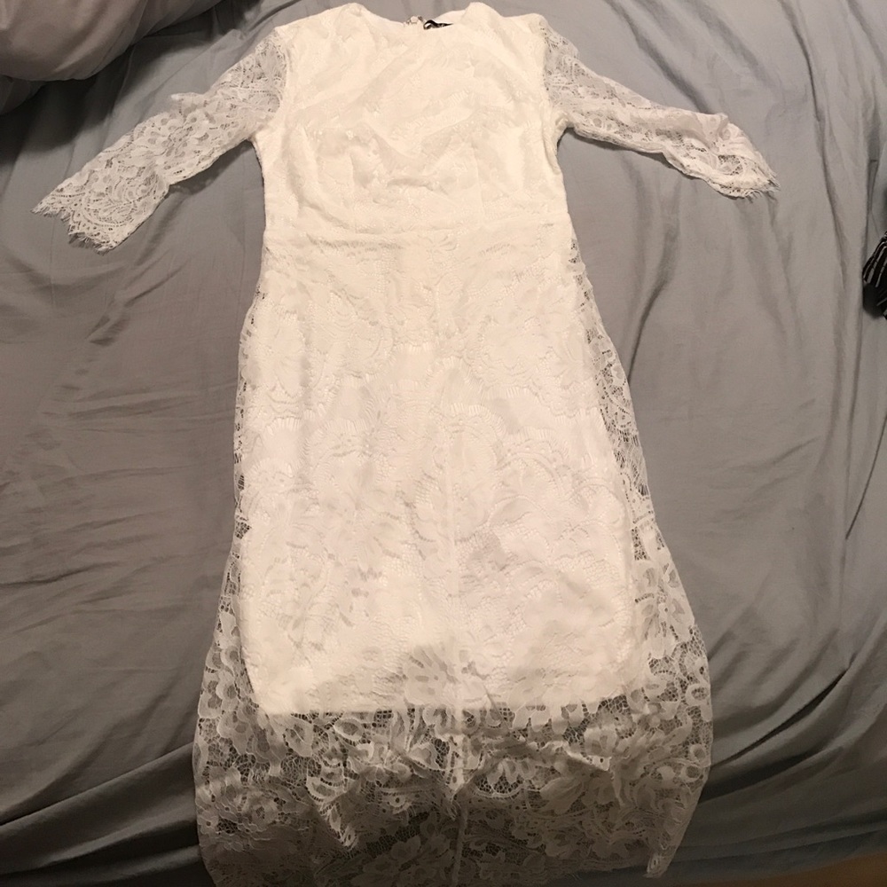 NWOT White Eyelash Lace Dress