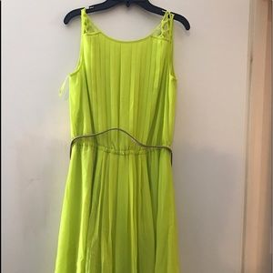 Jessica Simpson neon green dress