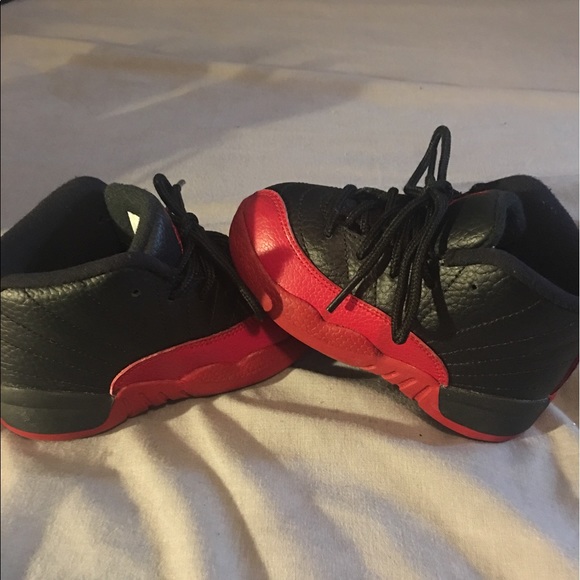 Black & Red Jordan's 12's - Picture 2 of 3