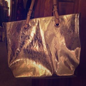 Michael Kors Gold Tote!!