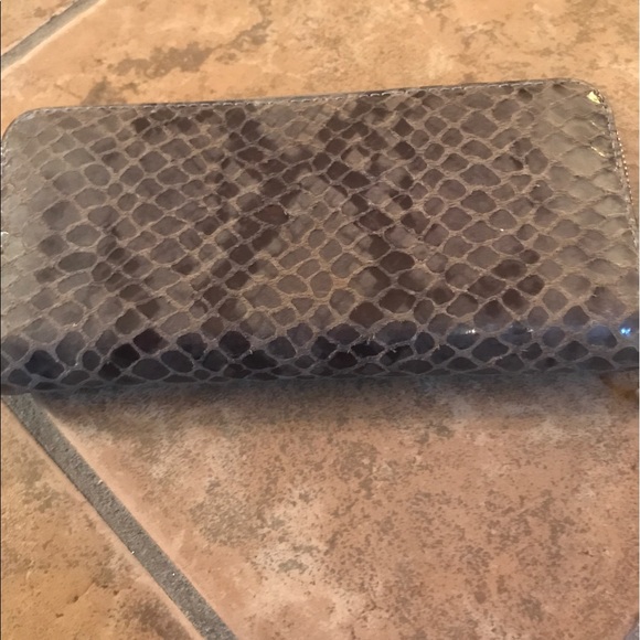 Michael Kors Grey Python Zip Wallet - Picture 2 of 5