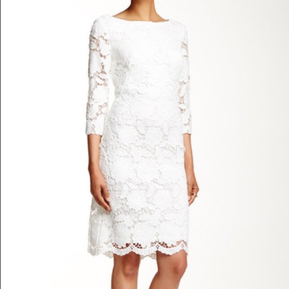 Sue Wong 3/4 Sleeve Lace Dress