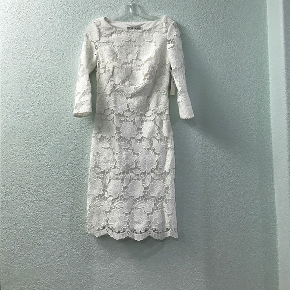 Sue Wong 3/4 Sleeve Lace Dress - Picture 2 of 3