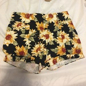 Sun flower high waisted shorts size 3