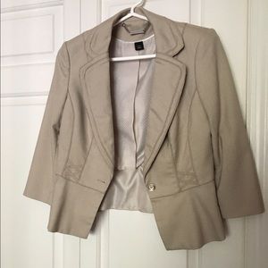 Great tan suit jacket from WHBM