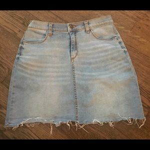 High waist denim skirt