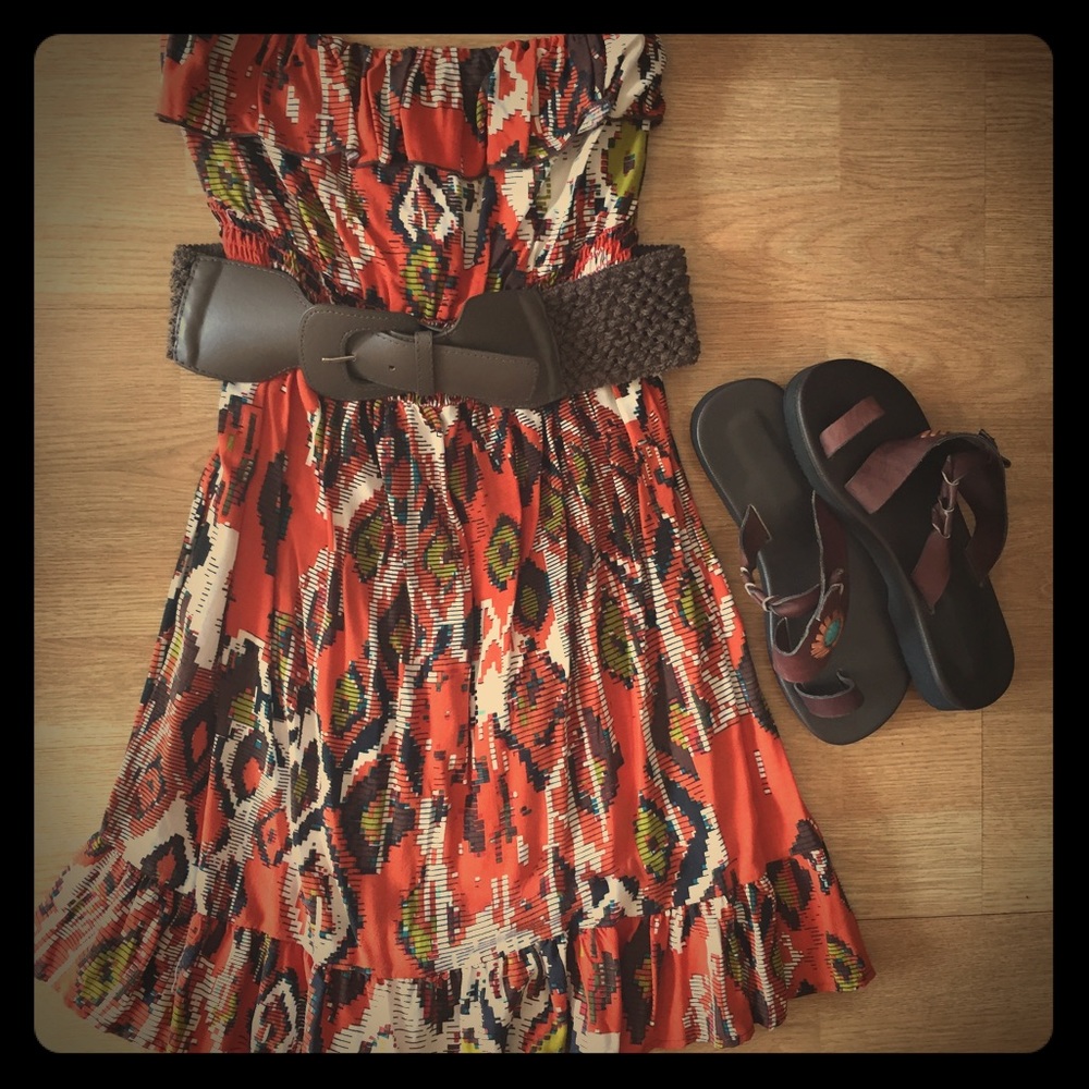 🌟Tribal Strapless Dress