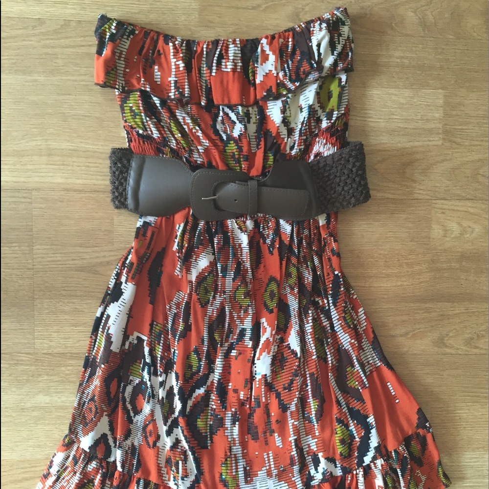 🌟Tribal Strapless Dress - Picture 2 of 4